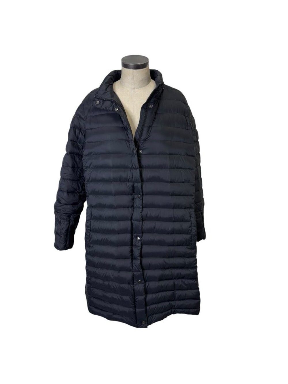 Lands End Down Puffer Coat Jacket 1X Black